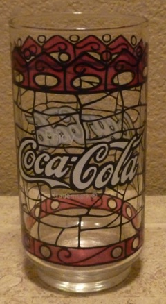 3509-1 € 5,00  coca cola glas paars glas en lood